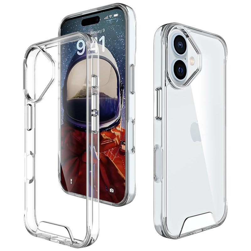 Фото Чохол TPU Space Case transparent на Apple iPhone 16 (6.1") (Прозорий) на vchehle.ua