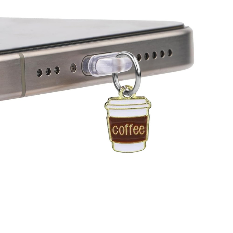 Заглушка силіконова Type-C з підвіскою IP44 (Coffee)