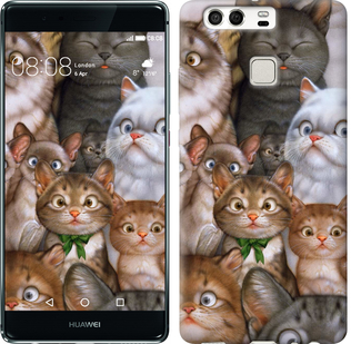 

Чехол коты для Huawei P9 476592
