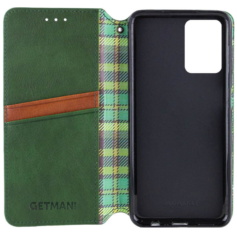 Фото Кожаный чехол-книжка GETMAN Cubic (PU) для Motorola Moto G05 / E15 (Зеленый) в магазине vchehle.ua