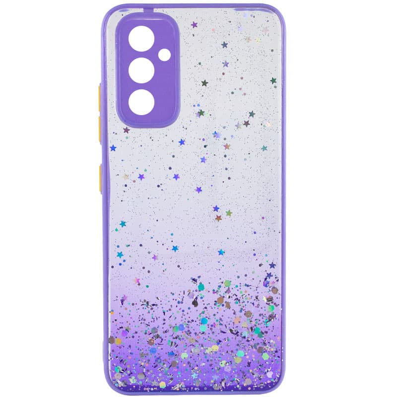 TPU чехол Spangle star с защитой камеры для Samsung Galaxy A34 5G (Сиреневый)