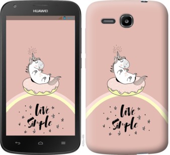

Чехол Единорожка в пончике для Huawei Ascend Y600 719588