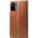 Шкіряний чохол-книжка GETMAN Gallant (PU) для Xiaomi Redmi Note 10 / Note 10s (Коричневий) в магазині vchehle.ua