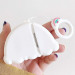 Купить Силиконовый футляр Rainbow для наушников AirPods 1/2 + кольцо (Радуга / Белый) на vchehle.ua