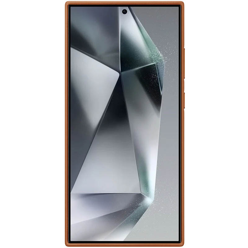 Фото Кожаный чехол Leather Case (AAA) для Samsung Galaxy S24 Ultra (Brown) в магазине vchehle.ua