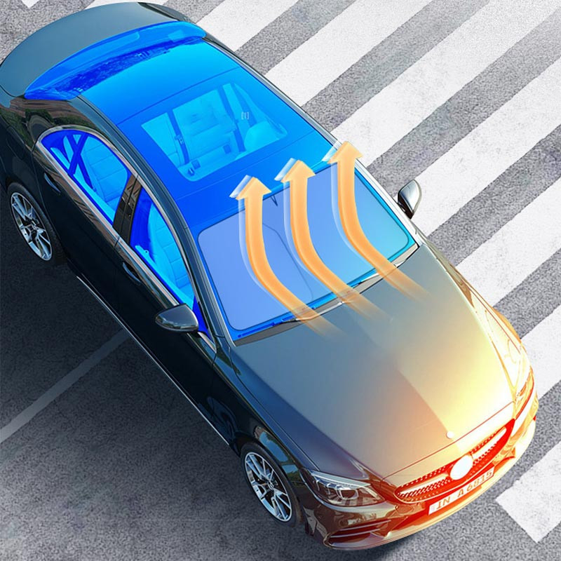Портативный солнцезащитный автомобильный козырек на лобовое стекло (1.40x0.70m) (White) в магазине vchehle.ua