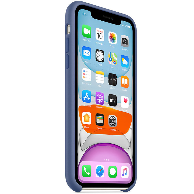 Фото Чехол Silicone case (AAA) для Apple iPhone 11 Pro Max (6.5") (Синий / Linen Blue) на vchehle.ua