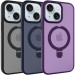 TPU+PC чехол Metal Buttons with Magnetic Safe Colorful HQ Ring для Apple iPhone 15 (6.1")