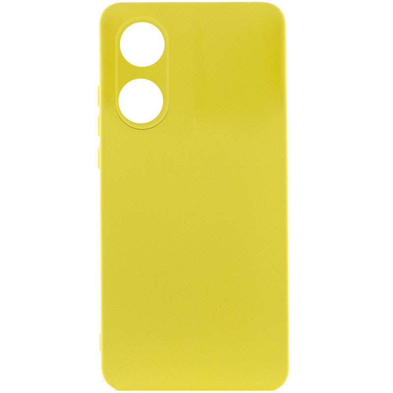 Чохол Silicone Cover Lakshmi Full Camera (AAA) на Oppo A78 4G (Жовтий / Yellow)