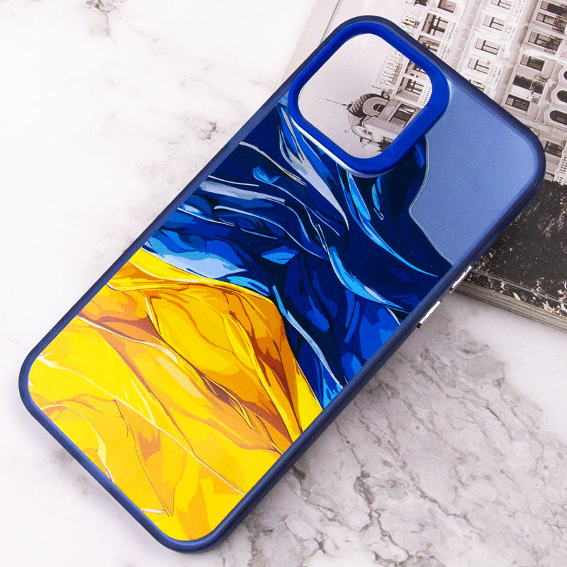 Фото TPU+PC чохол TakiTaki Magic glow на Apple iPhone 15 Pro (6.1") (Flag / Blue) на vchehle.ua