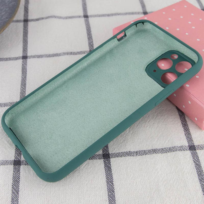 Фото Чохол Silicone Case Full Camera Protective (AA) NO LOGO на Apple iPhone 12 Pro (6.1") (Зелений / Pine green) на vchehle.ua