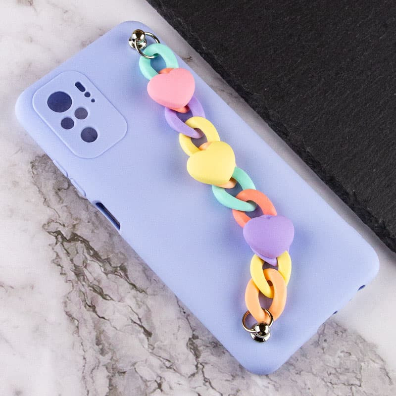 

Чохол Chained Heart з підвісним ланцюжком для Xiaomi Redmi Note 10 (Блакитний) 1187057
