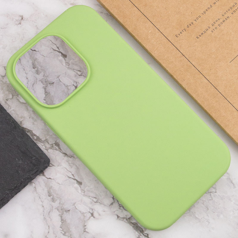 Купить Чехол Silicone Case Full Protective (AA) NO LOGO для Apple iPhone 14 Pro (6.1") (Мятный / Mint) на vchehle.ua