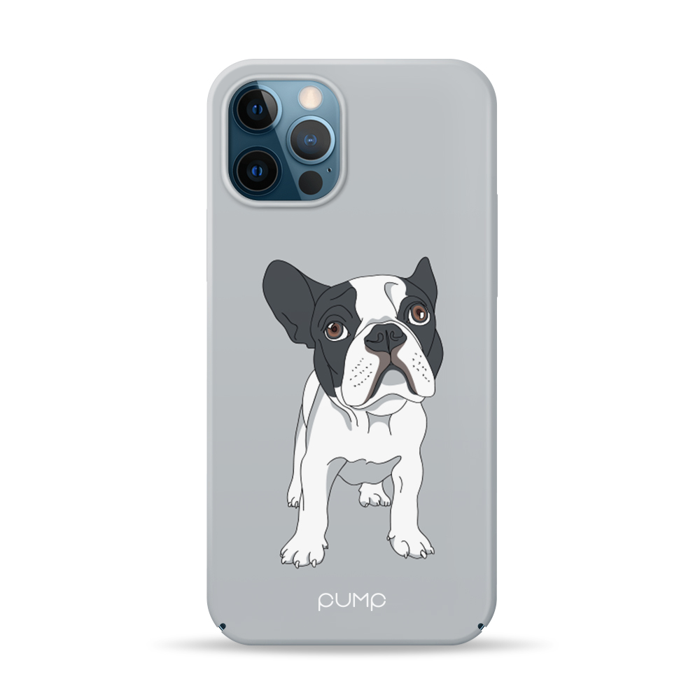 Чехол Pump Tender Touch для Apple iPhone 12 Pro / 12 (6.1") (Bulldog on Gray)