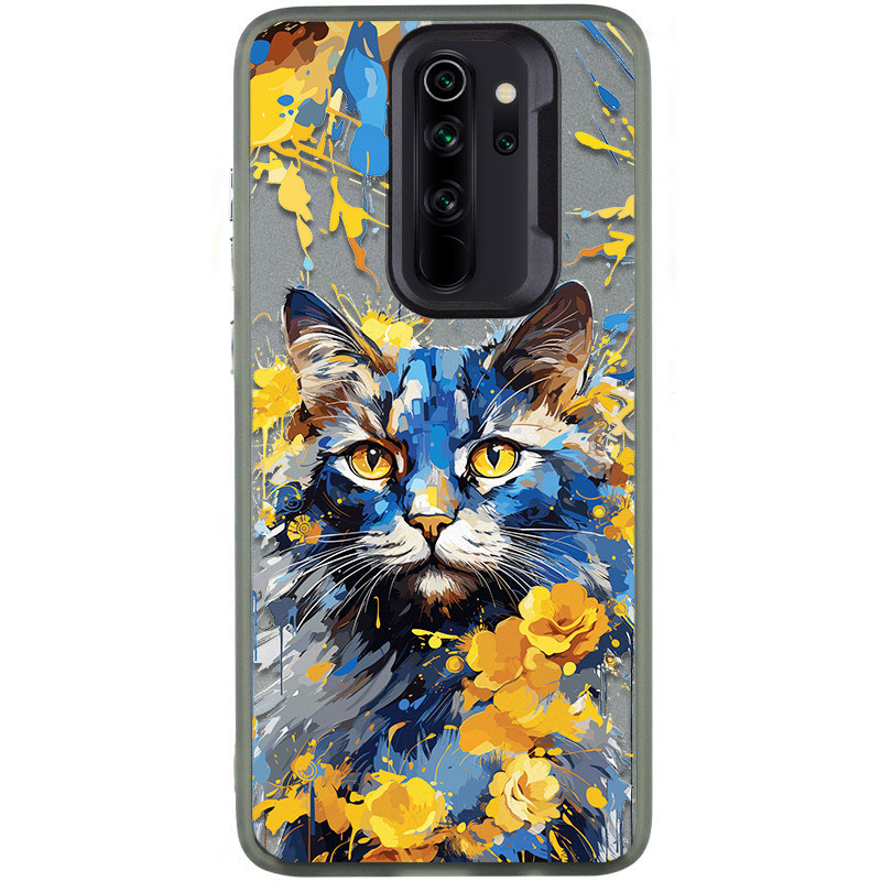 TPU+PC чохол TakiTaki Magic glow на Xiaomi Redmi Note 8 Pro (Cat / Black)