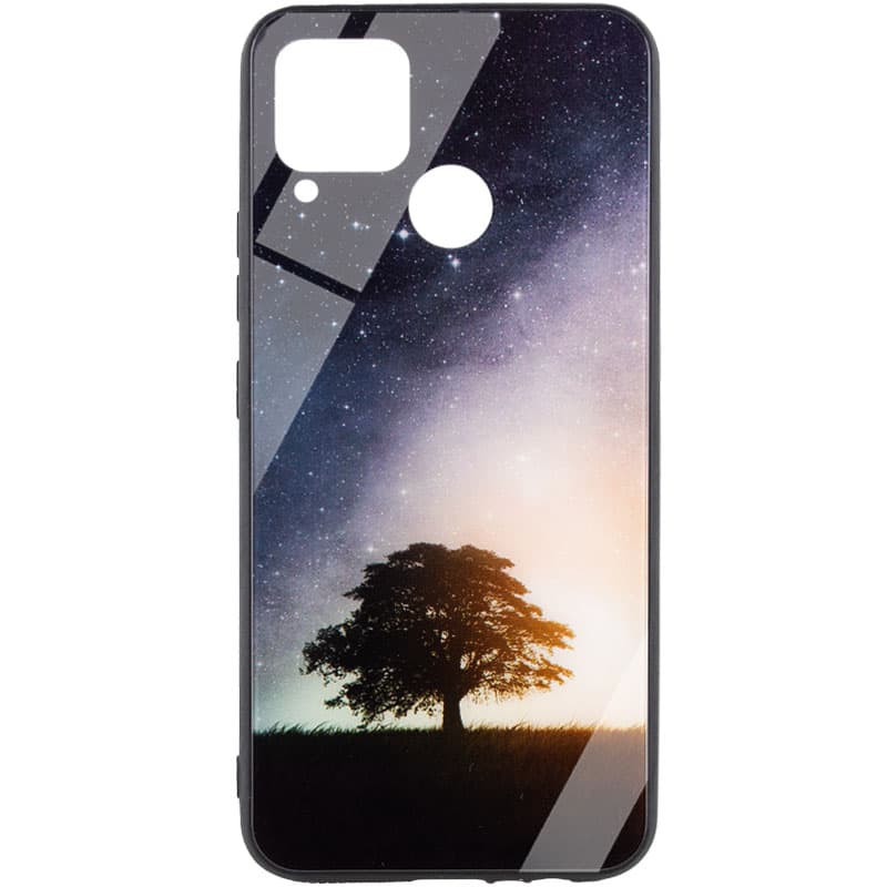 TPU+Glass чехол Diversity для Realme C15 / C12 (Tree)