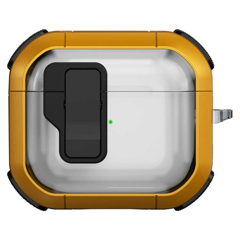 Футляр противоударный Locking Button для наушников Airpods Pro 2 / Pro (Yellow)
