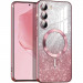 TPU чехол Delight case with Magnetic Safe с защитными линзами на камеру для Samsung Galaxy S21+ (Розовый / Rose Gold)