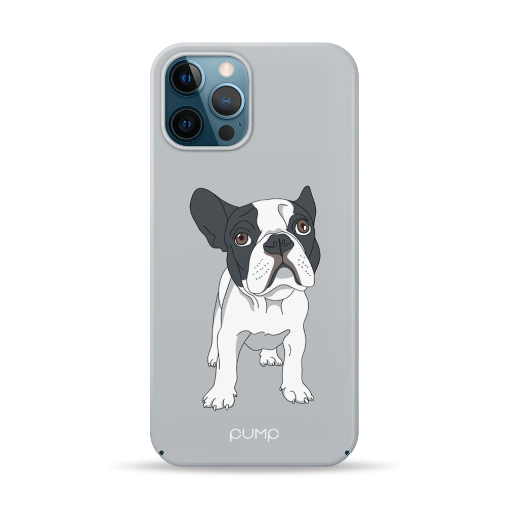 Чехол Pump Tender Touch для Apple iPhone 12 Pro Max (6.7") (Bulldog on Gray)