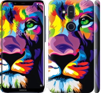 

Чехол Разноцветный лев для Nokia 8.1 763432