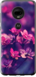 Чехол Пурпурные цветы для Motorola Moto G7