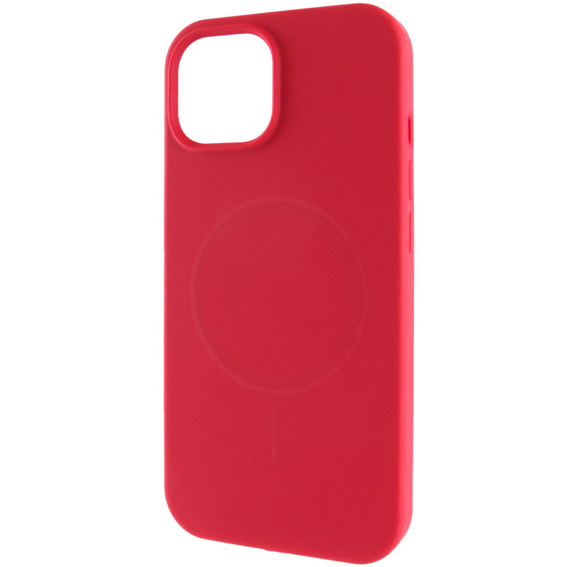 Чохол Silicone Case Full Protective (AA) NO LOGO with Magnetic Safe на Apple iPhone 15 (6.1") (Червоний / Deep Red)