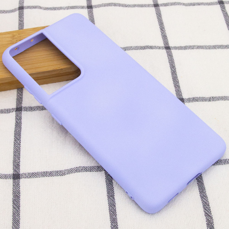 Фото Чохол Silicone Cover Full without Logo (A) на Samsung Galaxy S21 Ultra (Бузковий / Dasheen) на vchehle.ua