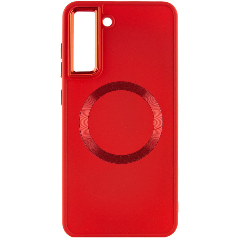 Фото TPU чехол Bonbon Metal Style with Magnetic safe для Samsung Galaxy S21 FE (Красный / Red) на vchehle.ua