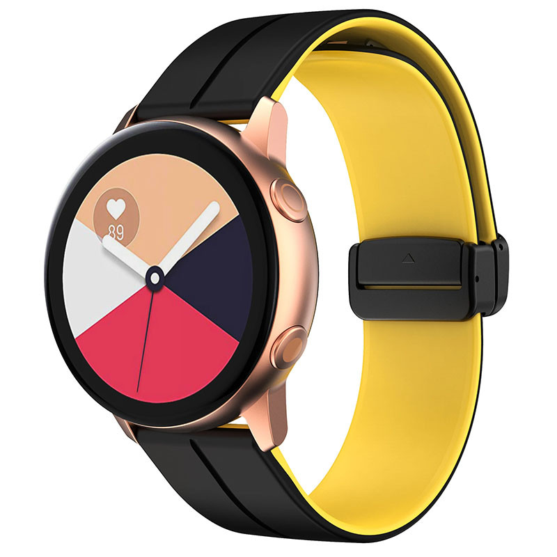 Силиконовый ремешок Classy для Smart Watch 20mm (Black / Yellow)