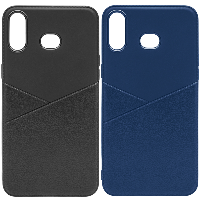 Купить TPU чехол с имитацией кожи Leather Half для Samsung Galaxy A6s ...