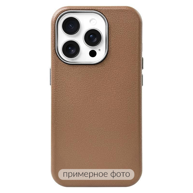 Кожаный чехол Leather Case Metal Buttons для Xiaomi Redmi 13C / Poco C65 (Brown)