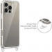 Фото Чохол TPU Transparent with Straps на Apple iPhone 12 Pro Max (6.7") (Grey) в маназині vchehle.ua