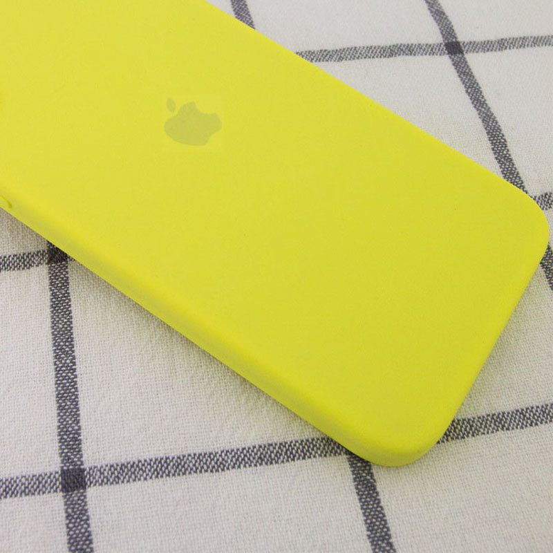 Фото Чохол Silicone Case Square Full Camera Protective (AA) на Apple iPhone 11 Pro Max (6.5") (Эстетический дефект / Жовтий / Bright Yellow) на vchehle.ua