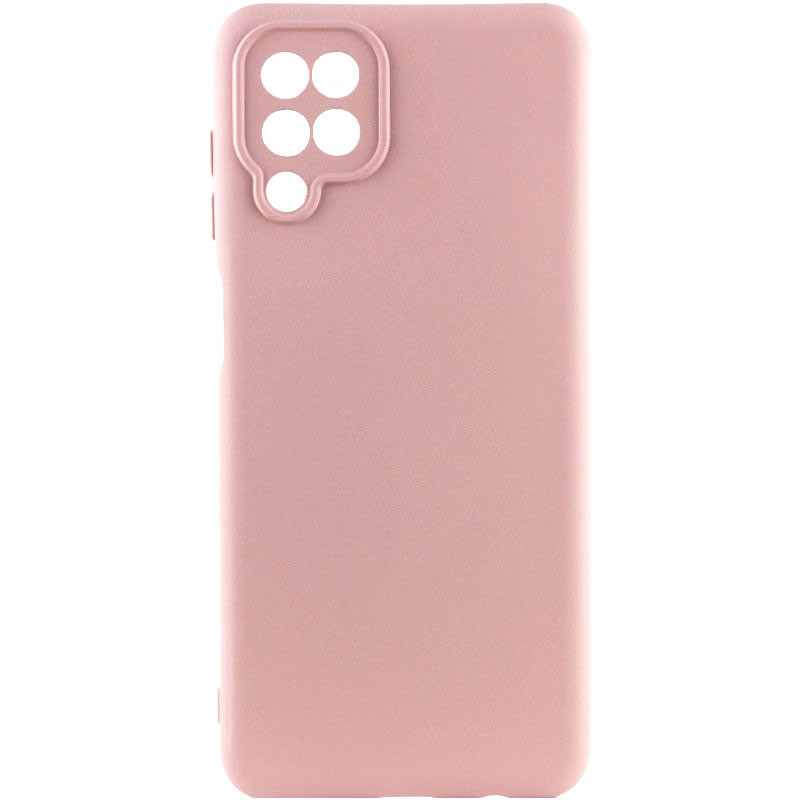 Чохол Silicone Cover Lakshmi Full Camera (AA) на Samsung Galaxy A12 (Рожевий / Pink)
