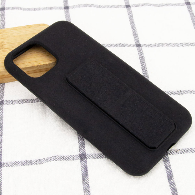 Купить Уценка Чехол Silicone Case Hand Holder для Apple iPhone 11 Pro Max (6.5") (Эстетический дефект / Черный / Black) на vchehle.ua