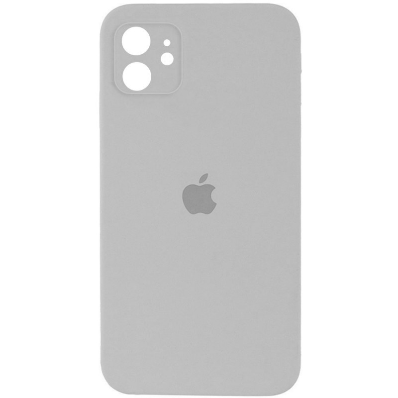 Чехол Silicone Case Square Full Camera Protective (AA) для Apple iPhone 11 (6.1") (Серый / Light Grey)