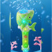 Пистолет с мыльными пузырями H038 Shark + bottle 50ml (Green) в магазине vchehle.ua