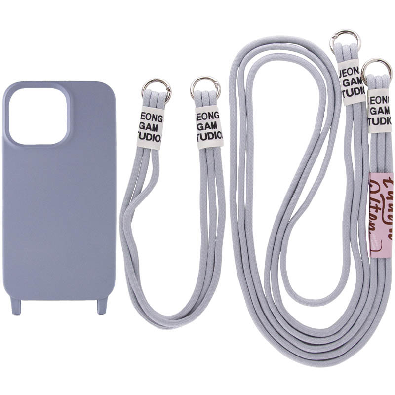 Чехол TPU two straps California для Apple iPhone 13 Pro (6.1") (Серый / Stone)