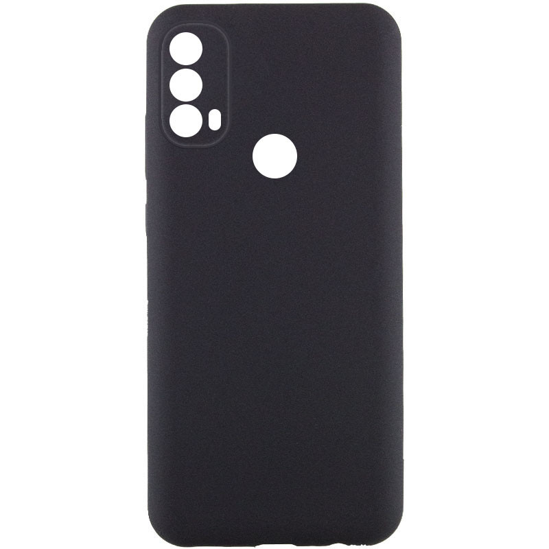 Чохол Silicone Cover Lakshmi Full Camera (AAA) на Motorola Moto E40 (Чорний / Black)