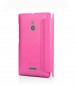 Кожаный чехол (книжка) Nillkin Sparkle Series для Nokia XL (Розовый)