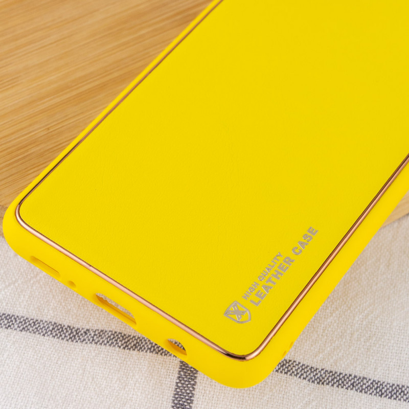 Фото Кожаный чехол Xshield для Xiaomi Redmi 13C / Poco C65 (Желтый / Yellow) на vchehle.ua