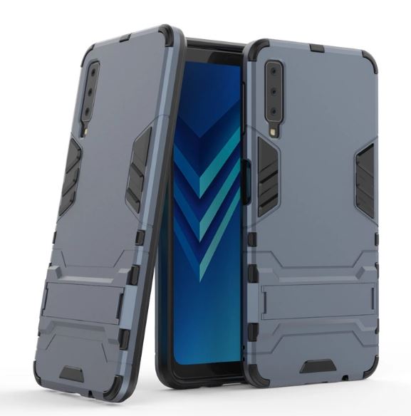 

Ударопрочный чехол-подставка Transformer для Samsung A750 Galaxy A7 (2018) с мощной защитой корпуса (Серый / Metal slate) 680233