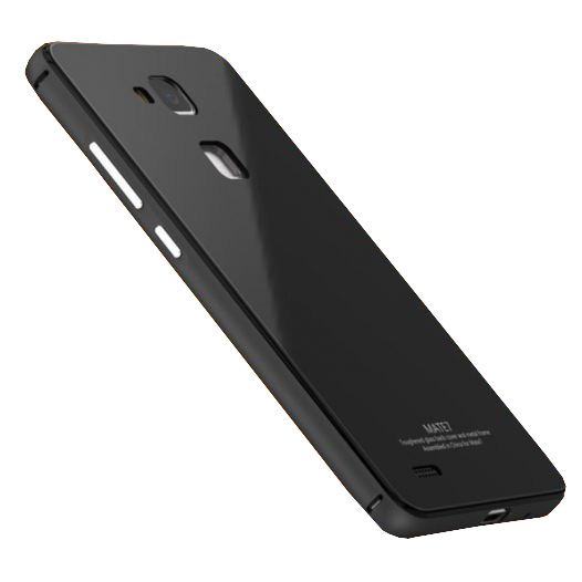 #Металлический бампер Luphie с акриловой вставкой для Huawei Ascend Mate 7 (Черный / Черный)