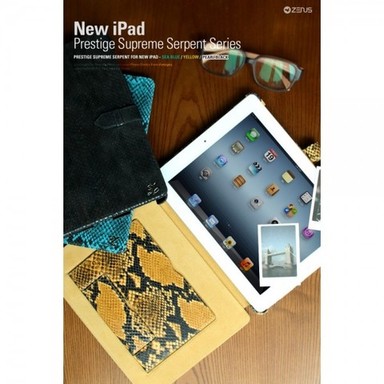 Кожаный чехол Zenus Prestige Supreme Serpent Series для Apple New iPAD 3 / iPad 2 