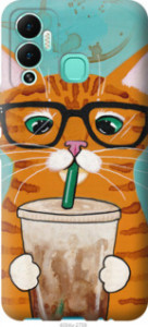 Чехол Зеленоглазый кот в очках для Infinix Hot 12 Play