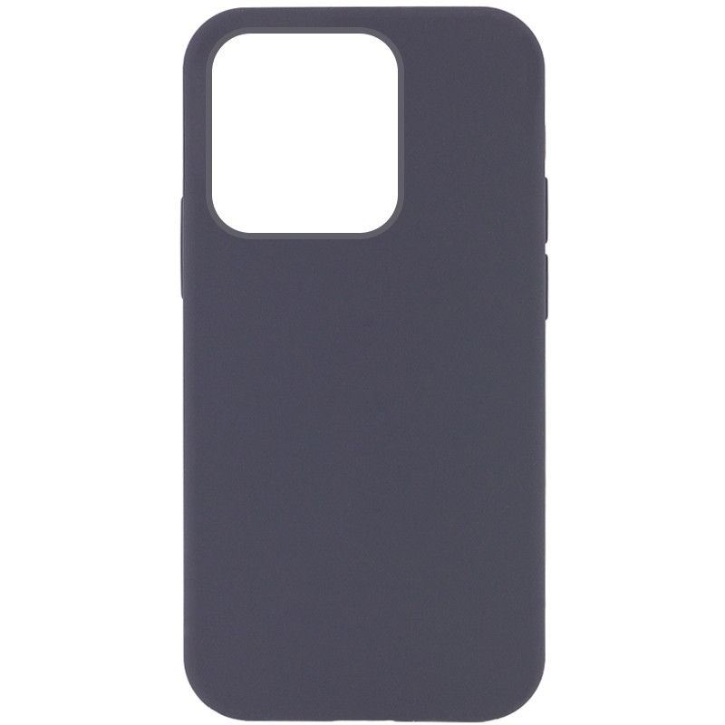 Чехол Silicone Case Full Protective (AA) NO LOGO для Apple iPhone 14 Pro (6.1") (Серый / Dark Gray)