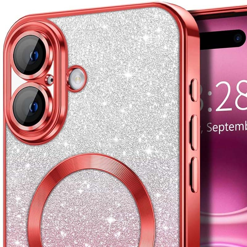 Фото TPU чехол Delight case with Magnetic Safe с защитными линзами на камеру для Apple iPhone 16 (6.1") (Красный / Red) на vchehle.ua