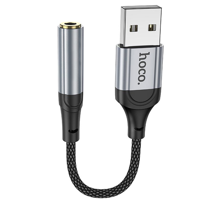 Перехідник Hoco LS36 Fresh USB to 3,5 AUX (Black)