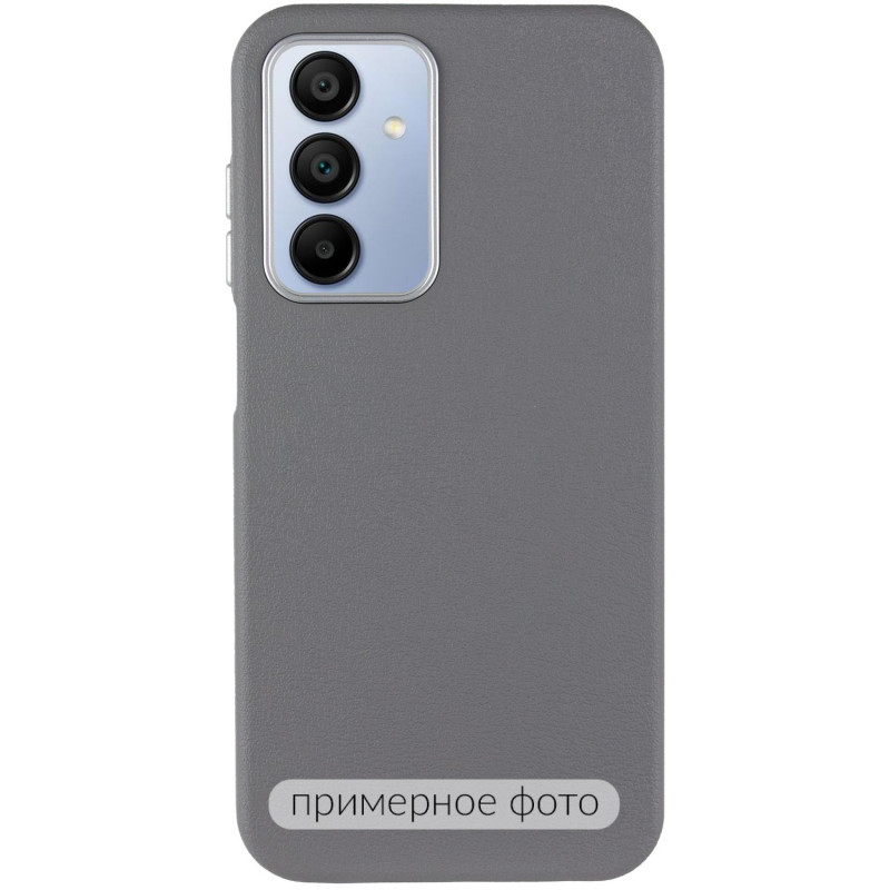 Фото Кожаный чехол Leather Case Metal Buttons для Xiaomi Redmi 13C / Poco C65 (Titanium Gray) на vchehle.ua