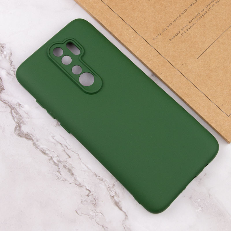 Чехол TPU GETMAN Liquid Silk Full Camera для Xiaomi Redmi 9 (Зеленый / Dark green) в магазине vchehle.ua